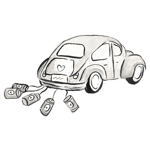 Desenho de carro decorado.